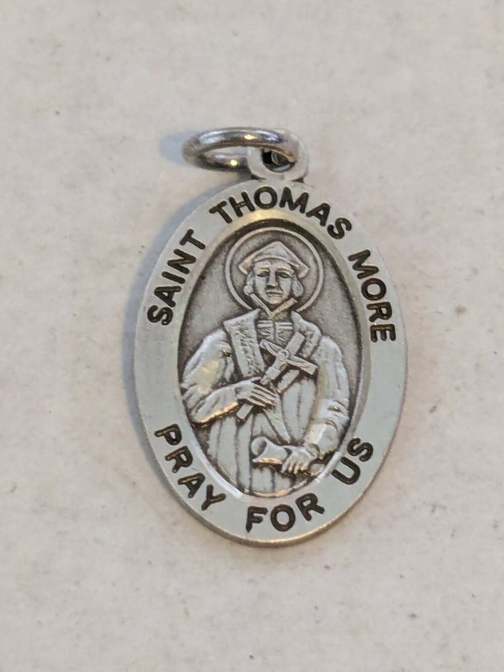 HMH Sterling Silver St Thomas More Christian Charm Medal Pendant